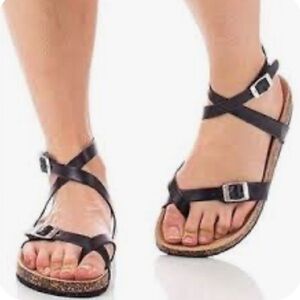 NWOT SoHo Girls Cork Strappy Sandals